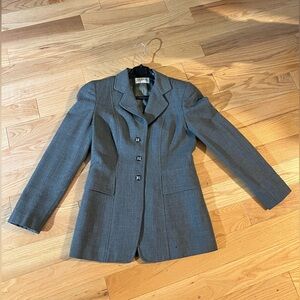 100% Wool Tailored Grey Blazer